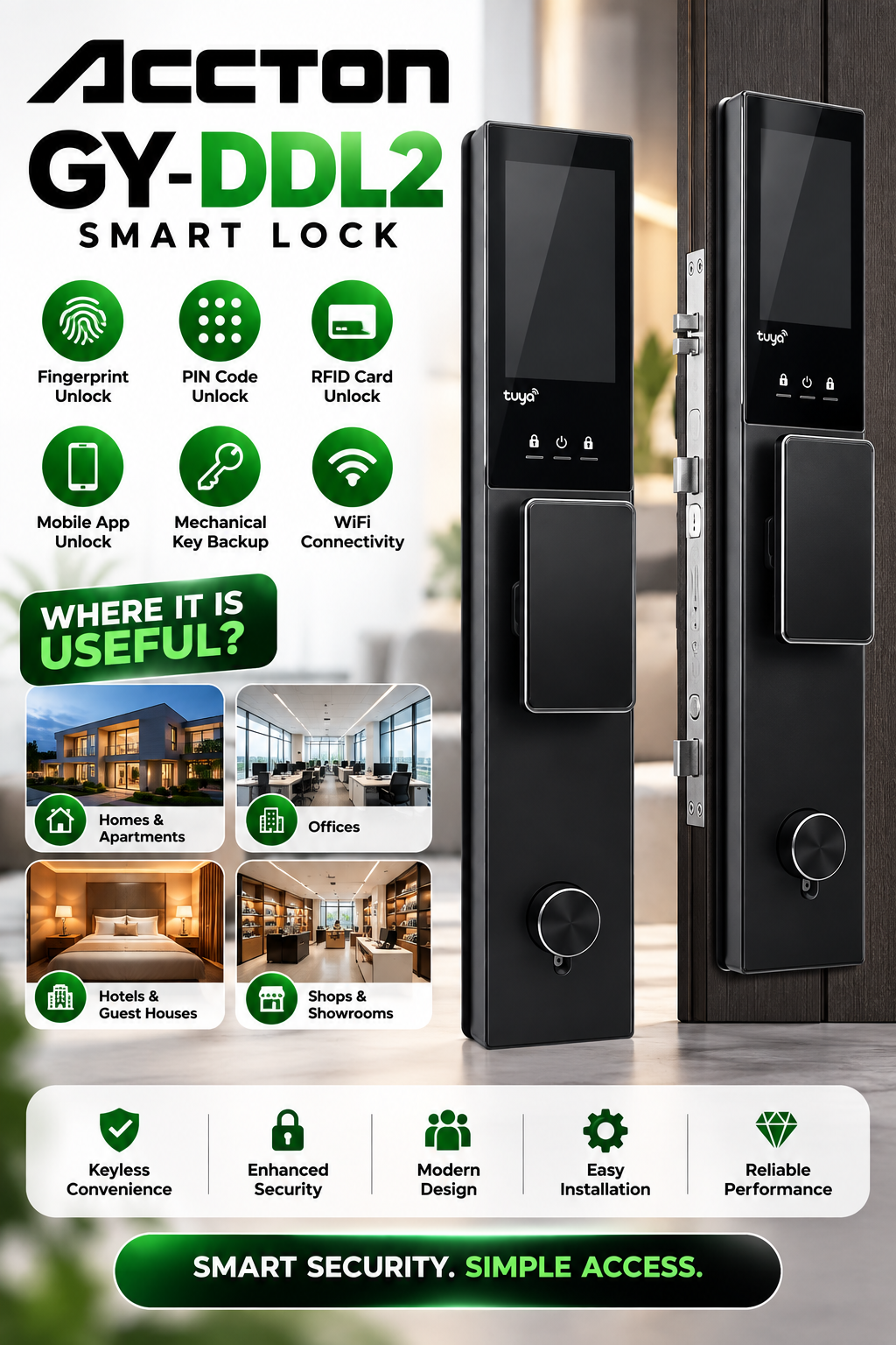 ACCTON GY-DDL2 SMART DOOR LOCK