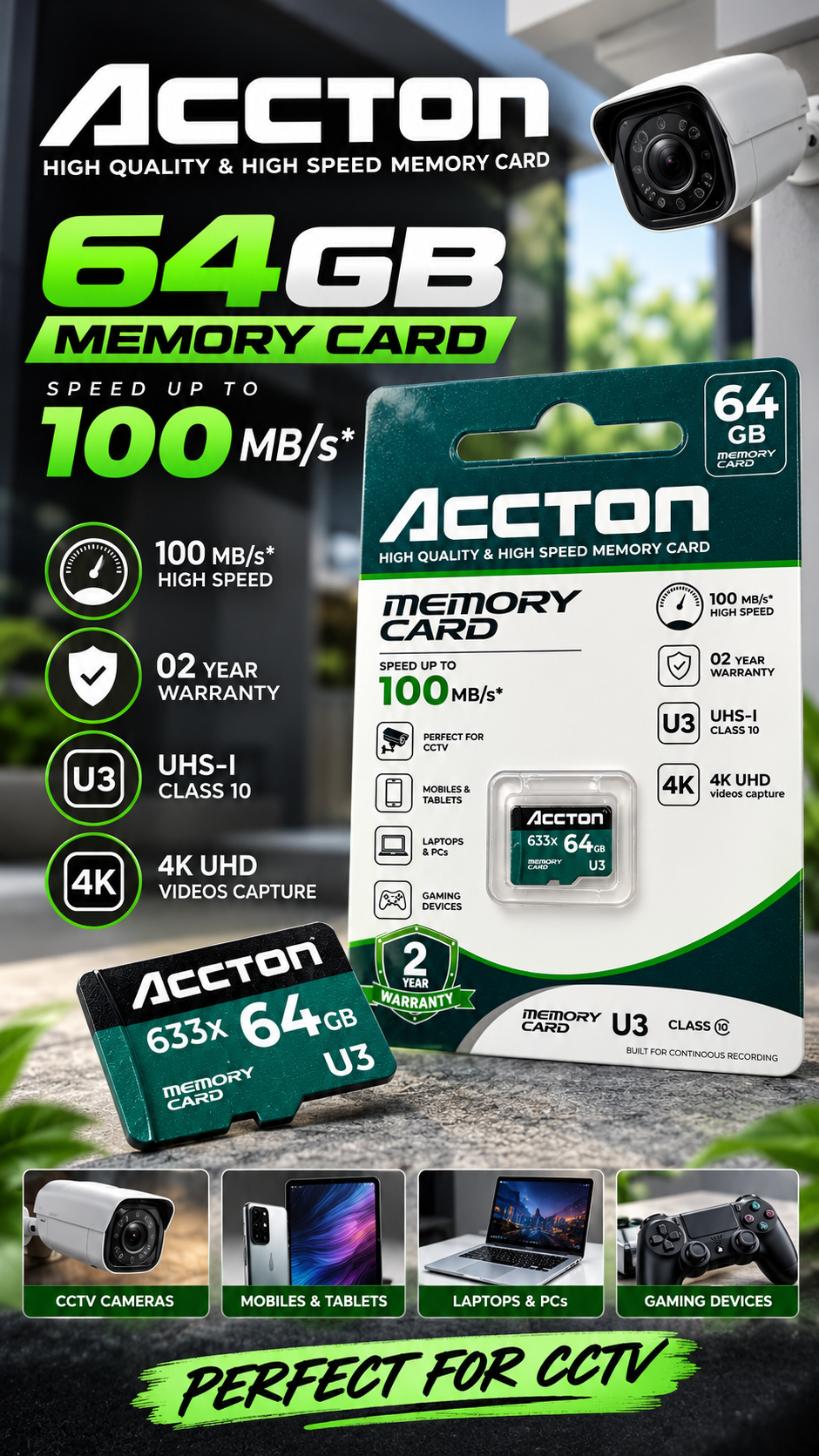 ACCTON 64GB MEMORY CARD