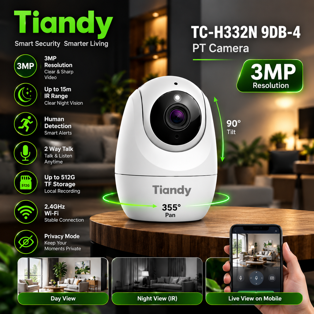 TIANDY INDOOR 3MP TC-H332N 9DB-4