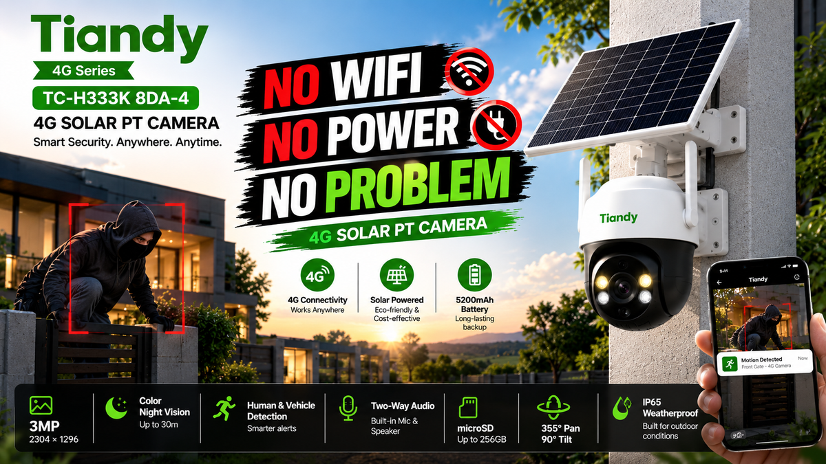 TIANDY TC-H333K 8DA-4 SOLAR+4G PTA APPROVED