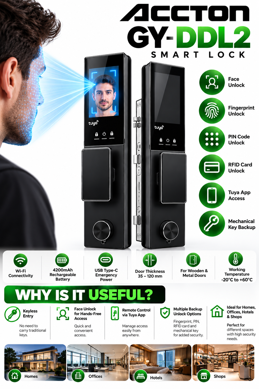 ACCTON GY-DDL2 SMART DOOR LOCK